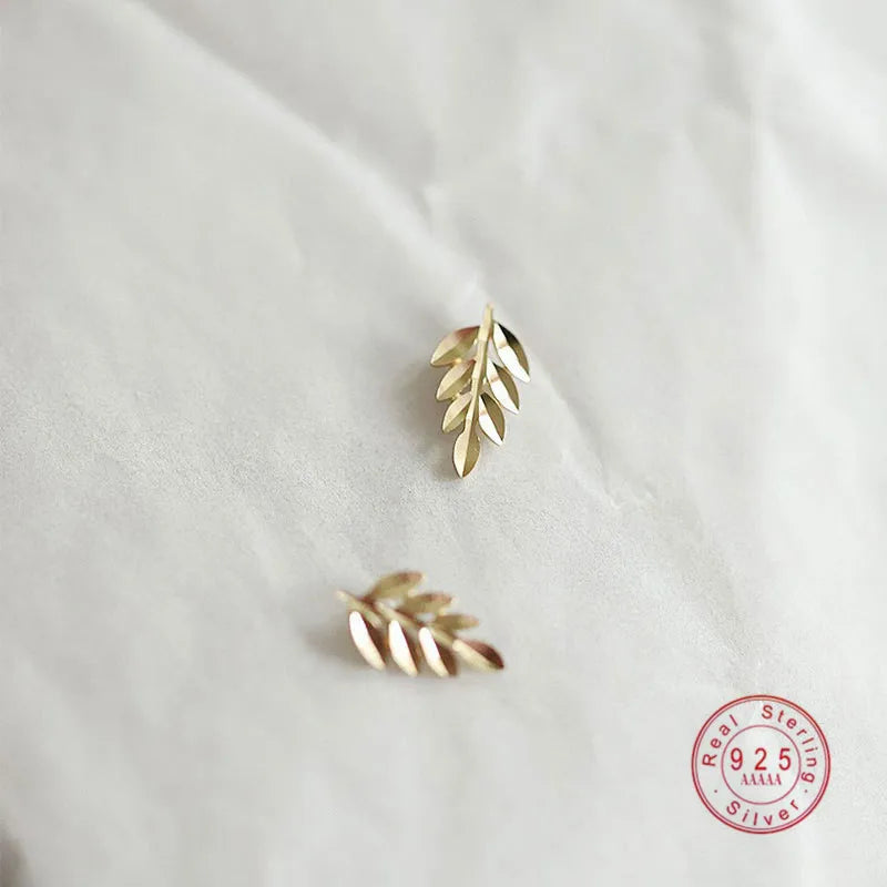Japanese Leaf Stud Earrings
