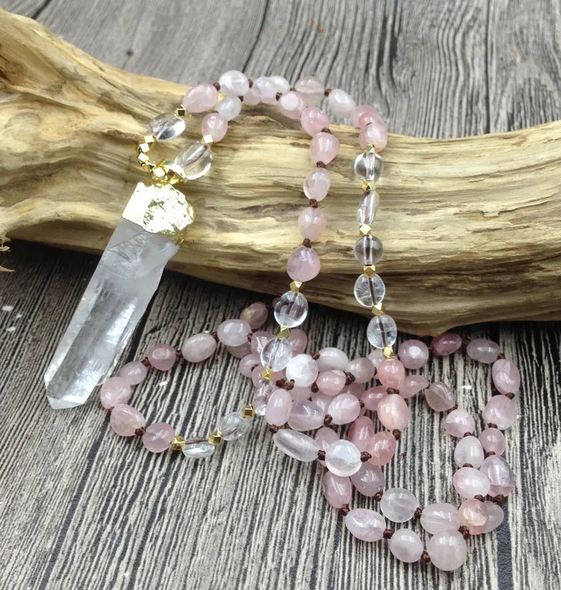 Natural Quartz Pendant Necklace